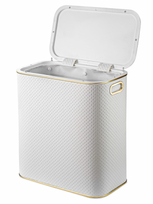 Geralis PWG-B PUNTO корзина для белья белая, кант золото, стандарт