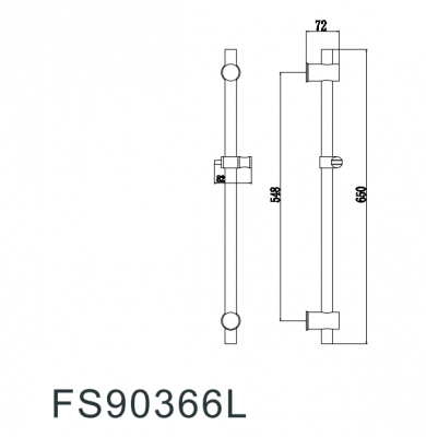 Душевая штанга Fmark FS90366L нерж сталь сатин