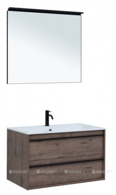 Комплект мебели для ванной Aquanet Lino 90 Дуб Веллингтон (00271958)