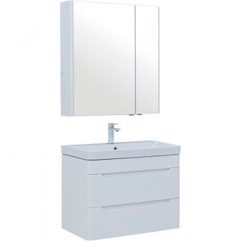 Комплект мебели для ванной Aquanet София 80 274199 подвесной белый глянец