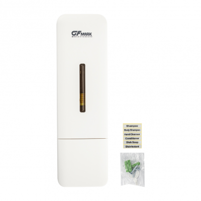 Дозатор жидкого мыла GFmark 9163, пластик АБС, белый, 250 мл