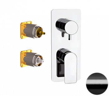 Смеситель для душа Remer Infinity I93KBCFP, черный брашированный хром