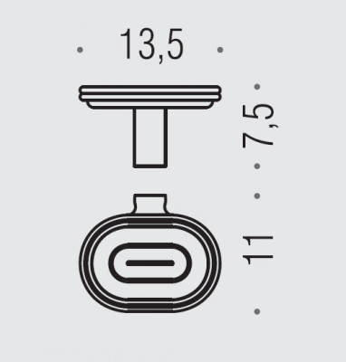 Colombo LUNA В0101.000 мыльница, хром