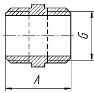 Ниппель с никелевым покрытием наруж/наруж. VALFEX 3/4" (VF.582.N.034)
