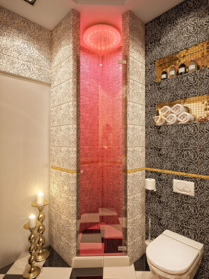 Otler Brilliant BD42 круглый душ с подсветкой, 7 цветов, 42см