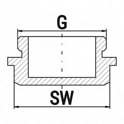 Закладная для вентиля и фильтра, наружная резьба VALFEX 32 (VF.041.000.100)