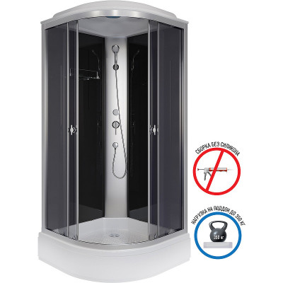 Душевая кабина Niagara Eco 90x90 E90/26/TN четверть круга