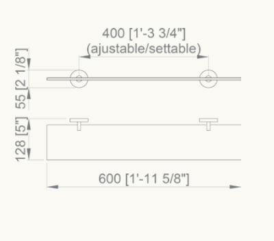 NOFER NIZA 16856.S полка стеклянная