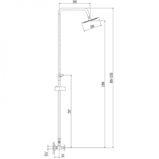 Душевая система Haiba HB24808 (нерж сталь)