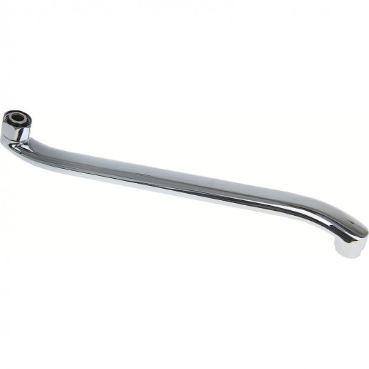 Излив для смесителя Haiba HB35S-2 S-образный сбольшой гайкой (латунь) хром