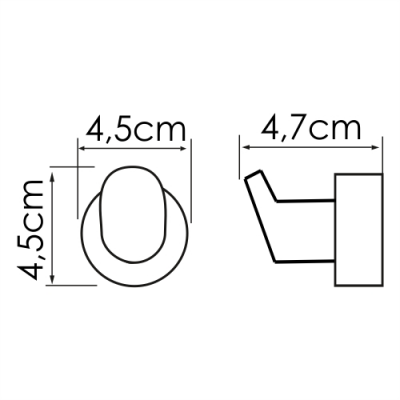 WasserKRAFT Donau K-9423 крючок, хром