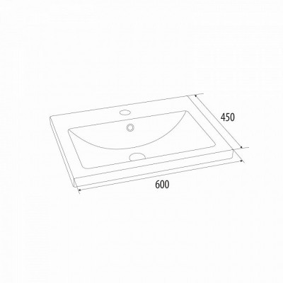 Тумба с раковиной IDDIS Mirro 60 подвесная белая/под дерево (MIR60W0i95K), дизайн современный
