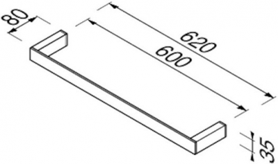 Geesa Modern Art 913507-02-60 полотенцедержатель 60 см, хром