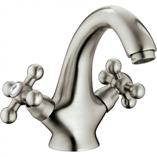 Смеситель для раковины Haiba HB1019-5 двухвентильный (латунь) сатин