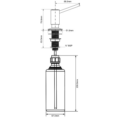 Дозатор моющего средства Alveus Classic RSF 1065463 сатинированная сталь