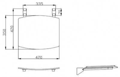 Сиденье для душа откидное NOFER 15042.NBA