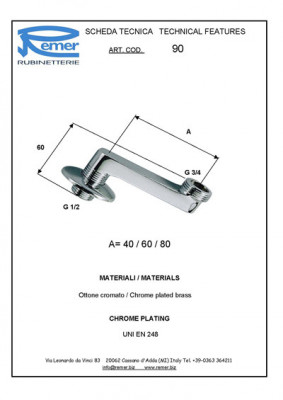 Эксцентрик Remer RR 90 (для смесителя) 6см