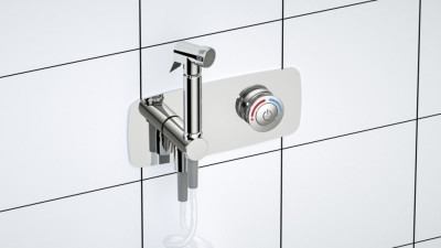 Смеситель с гигиеническим душем D&K Bayern.Alfeld (DA1484501), латунь, хром, глянцевый