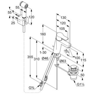 Смеситель для раковины KLUDI Pure & Easy хром 372590565