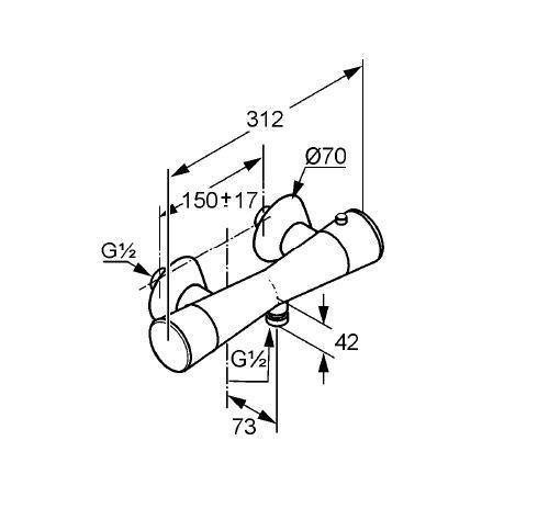 Смеситель для душа KLUDI KIDO хром 394210575