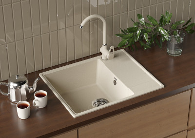 Смеситель для кухни Ulgran Quartz UQ-006-01 высота 365 мм однорычажный жасмин