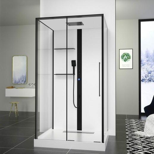 Душевая кабина Black&White Galaxy G8037 110x80 8037000 с гидромассажем прямоугольная