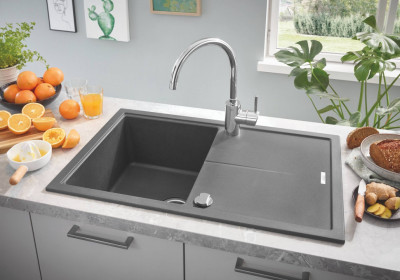 Мойка GROHE K400, 780 x 500 мм, серый гранит (31639AT0)