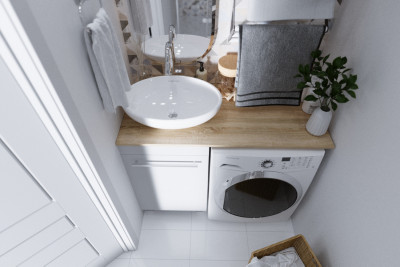 Тумба под раковину 1Marka Wash 48Н 1д. Белый глянец (Ц0000002638)