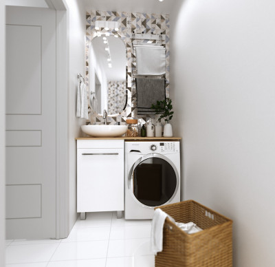 Тумба под раковину 1Marka Wash 48Н 1д. Белый глянец (Ц0000002638)