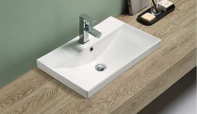 Раковина накладная Velvex 60 9696-60 белая прямоугольная