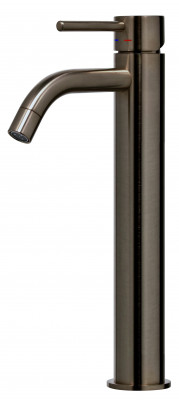 Высокий смеситель для раковины Paffoni Light никель черный брашированный LIG081NKNSP