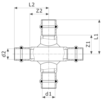 Viega Крестовина Sanpress