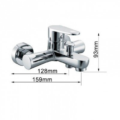 KorDi Thur KD 6604 - D70 смеситель для ванны и душа, хром