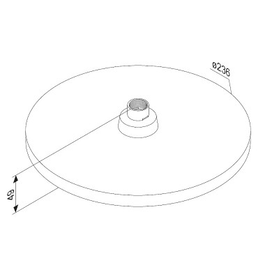 Верхний душ Damixa Apollo 947050300 черный матовый