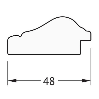 Зеркало настенное Evoform Definite 142х52 BY 1066 в багетной раме Алебастр 48 мм