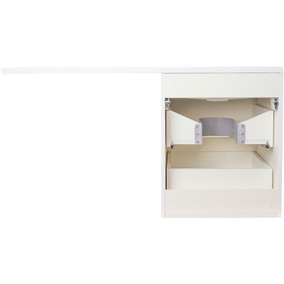 Тумба Style Line Даллас Люкс Plus 110 СС-00002350 подвесная белая с раковиной (чаша слева)