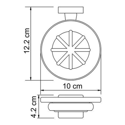 WasserKRAFT Lippe K-6529 мыльница настенная, матовое стекло/хром