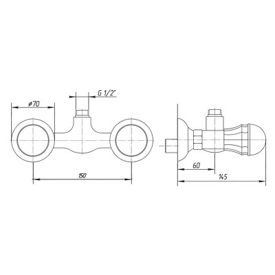 MIGLIORE Korona Swarovski ML.KRN-4747.CRDO смеситель для душа, хром/золото