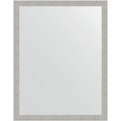Зеркало настенное Evoform Definite 91х71 BY 3262 в багетной раме Волна алюминий 46 мм