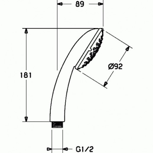 Hansa Basicjet 44630100 душевая лейка 3 режима, хром