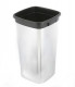 Vileda Ирис контейнер пластиковый с металлизированным покрытием, квадратный, 60 л Металлик (137741)