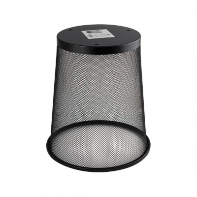 Ведро круглое, 12 л, сетчатое, офисное, металлическое, без крышки, черный, САНАКС (42112)