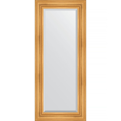 Зеркало настенное Evoform Exclusive 139х59 BY 3522 с фацетом в багетной раме Травленое золото 99 мм