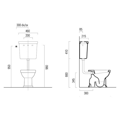 GSI Classic 8790 11 bi бачок средний для унитаза, белый