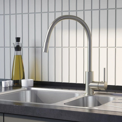 Кухонный смеситель Iddis Kitchen 360 K36BNJ0i05 сатин с гибким изливом