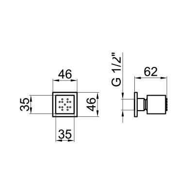 Форсунка гидромассажная Webert AC0333015, хром