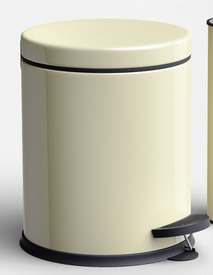 Урна для мусора Primanova D-20863 с педалью и крышкой, 12л, кремовая