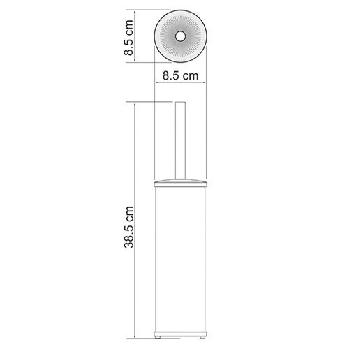 WasserKRAFT K-1027WHITE ершик для унитаза, белый/хром