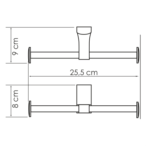 WasserKRAFT Lippe K-5096D бумагодержатель двойной, хром