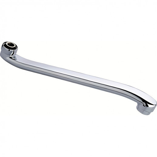 Излив для смесителя Haiba HB40S-2 S-образный с большой гайкой (латунь) хром